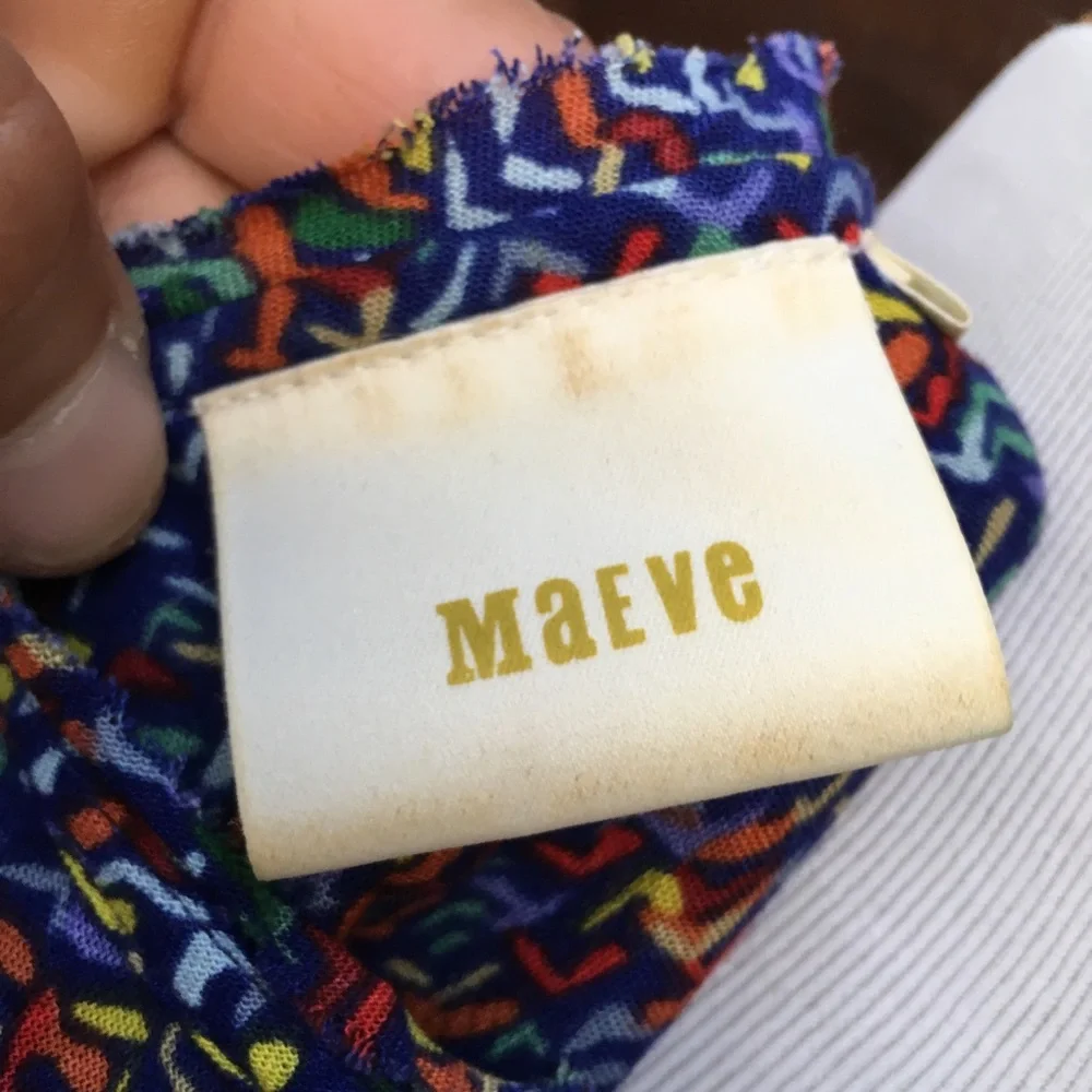 Anthropologie Maeve Colorful Print Top